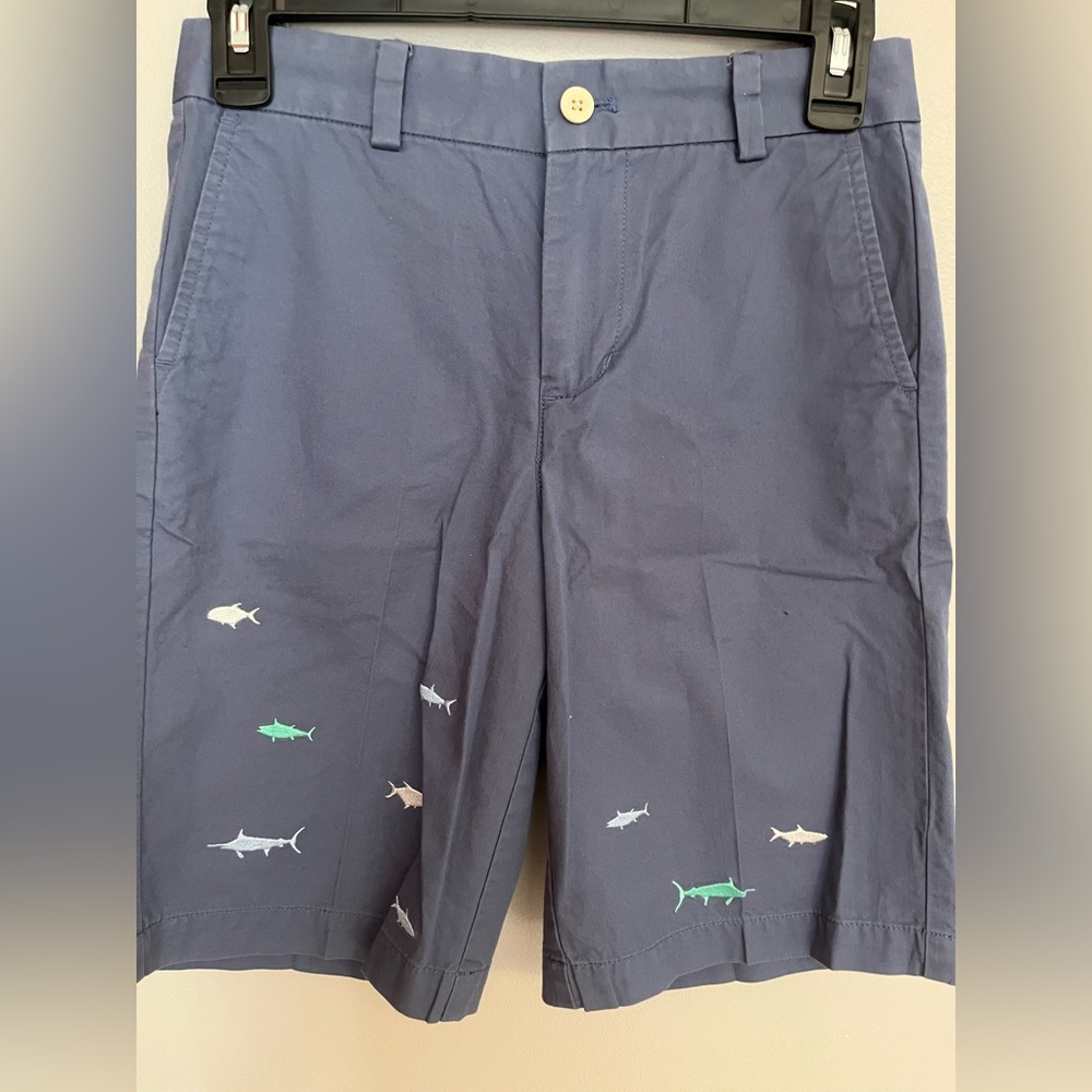 Vineyard Vines Blue Shark‎ Print Kids Shorts